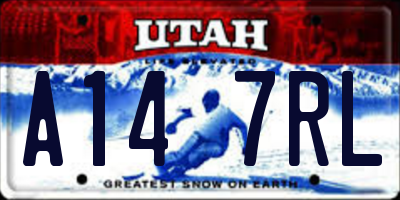 UT license plate A147RL