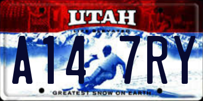 UT license plate A147RY