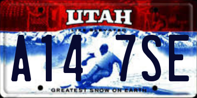 UT license plate A147SE
