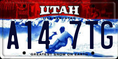 UT license plate A147TG