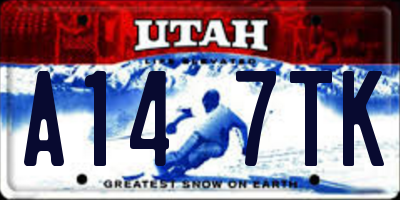 UT license plate A147TK