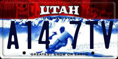 UT license plate A147TV