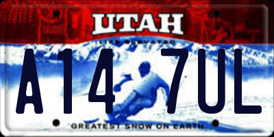 UT license plate A147UL