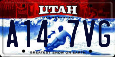 UT license plate A147VG
