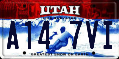 UT license plate A147VI