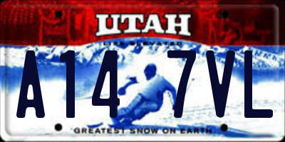UT license plate A147VL
