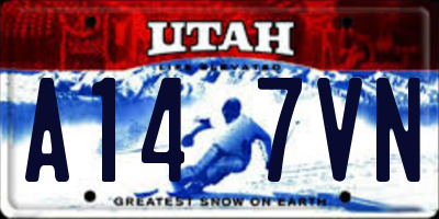 UT license plate A147VN