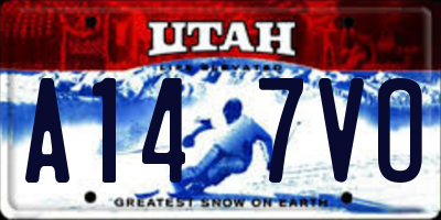 UT license plate A147VO
