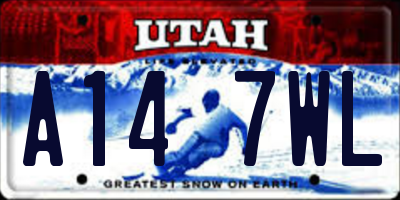 UT license plate A147WL
