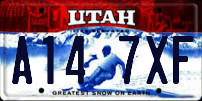 UT license plate A147XF