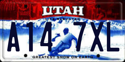UT license plate A147XL
