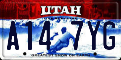 UT license plate A147YG