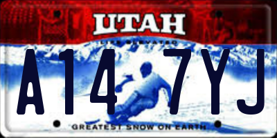 UT license plate A147YJ