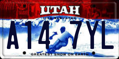 UT license plate A147YL
