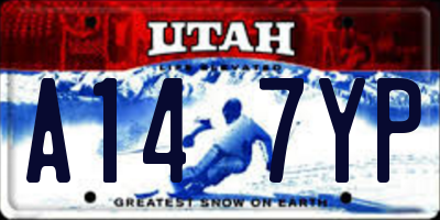 UT license plate A147YP