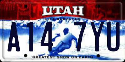 UT license plate A147YU