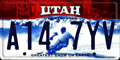 UT license plate A147YV