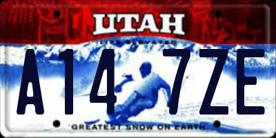 UT license plate A147ZE