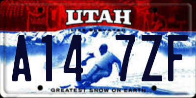UT license plate A147ZF
