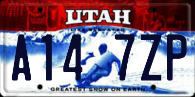 UT license plate A147ZP