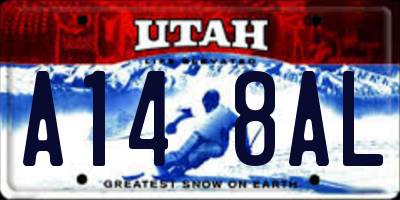 UT license plate A148AL