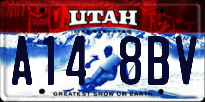 UT license plate A148BV