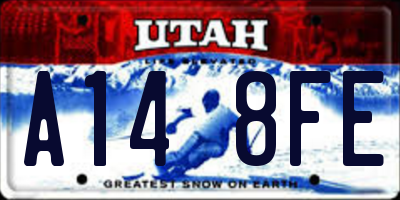UT license plate A148FE
