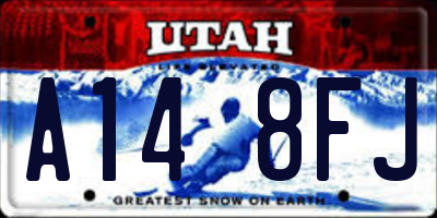 UT license plate A148FJ