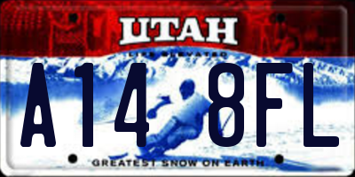 UT license plate A148FL