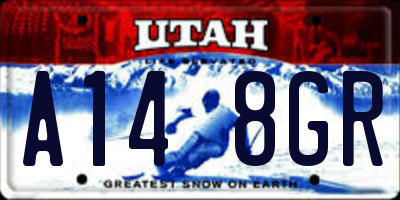 UT license plate A148GR