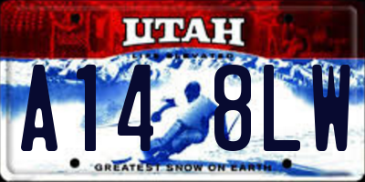 UT license plate A148LW