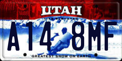UT license plate A148MF