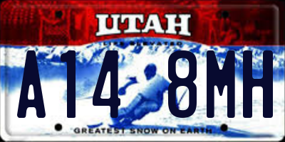 UT license plate A148MH