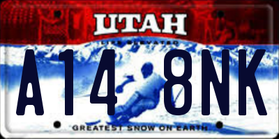 UT license plate A148NK