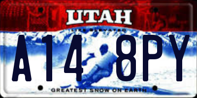 UT license plate A148PY