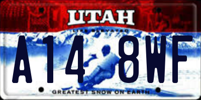 UT license plate A148WF