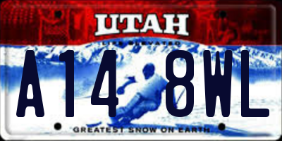 UT license plate A148WL