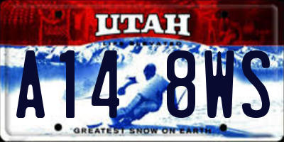 UT license plate A148WS