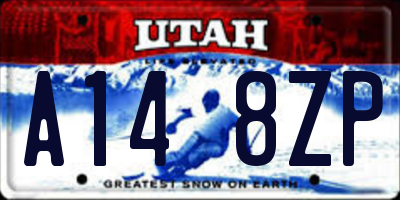 UT license plate A148ZP