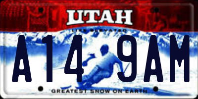 UT license plate A149AM