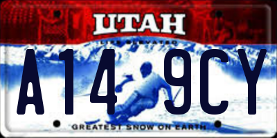 UT license plate A149CY