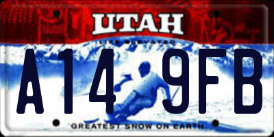 UT license plate A149FB