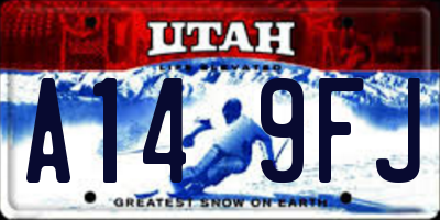 UT license plate A149FJ