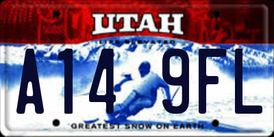 UT license plate A149FL