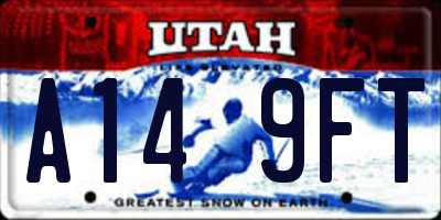 UT license plate A149FT