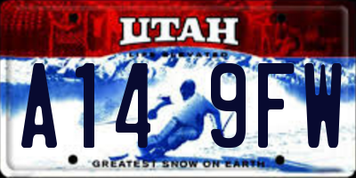 UT license plate A149FW