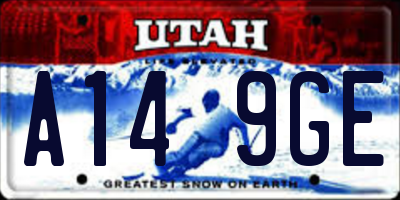 UT license plate A149GE