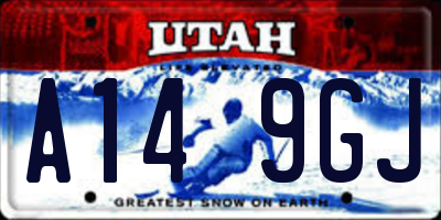 UT license plate A149GJ