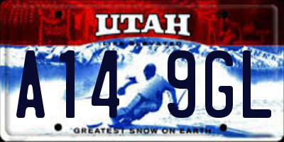 UT license plate A149GL