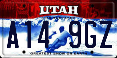 UT license plate A149GZ